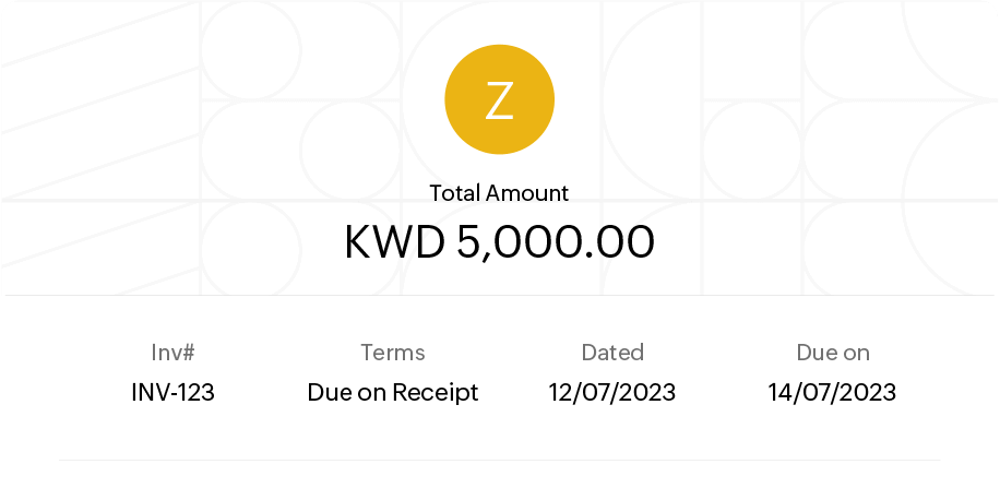 الفواتير الاحترافية على Zoho Books